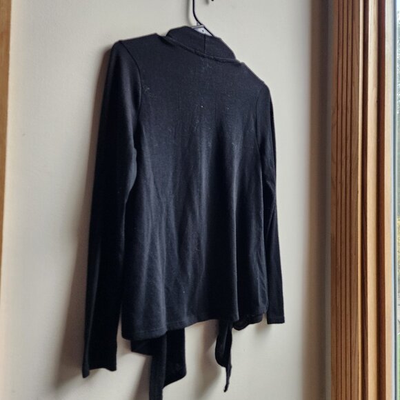 Ambiance Black Angled Open Cardigan Size Large - Picture 12 of 16